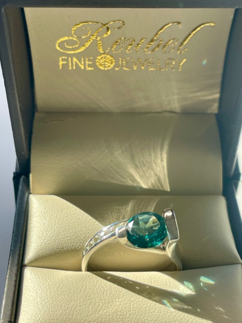 Frank Reubel Caribbean Blue Topaz Ring - Picture 2 of 7